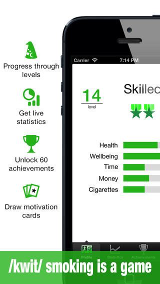 Animation and sound are very realistic: Kwit iPhone App Review: Quit Smoking For Good