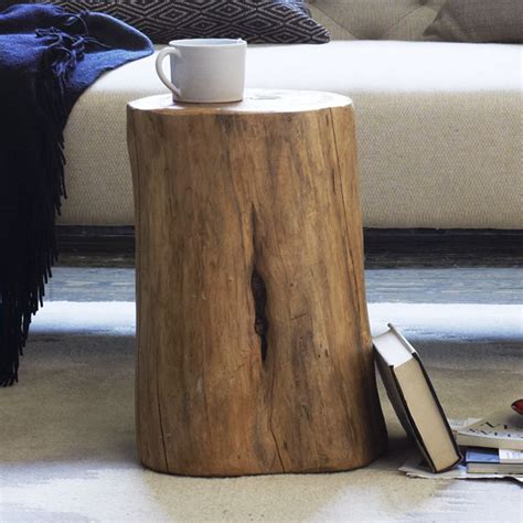Natural Tree Stump Side Table West Elm Canada