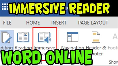 How To Use Immersive Reader Learning Tool In Microsoft Word Online