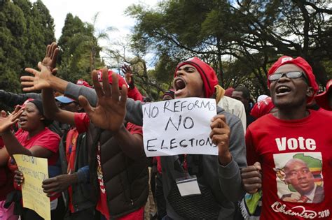 Zimbabwe Bans Opposition Protest Over Poll Africa Feeds
