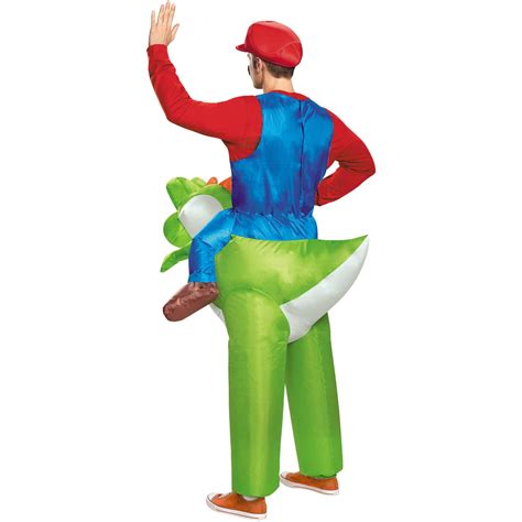 Mario Riding Yoshi Inflatable Super Mario Bros Video Game Adult Mens Costume Xl Fashion