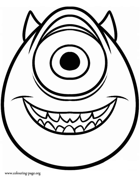 Monsters University Wazowski Coloring Page Coloring Home