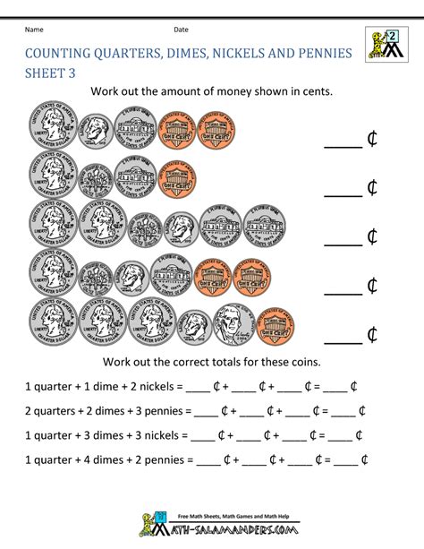 Money Worksheets For Kids 2nd Grade Worksheet Template Tips And Reviews