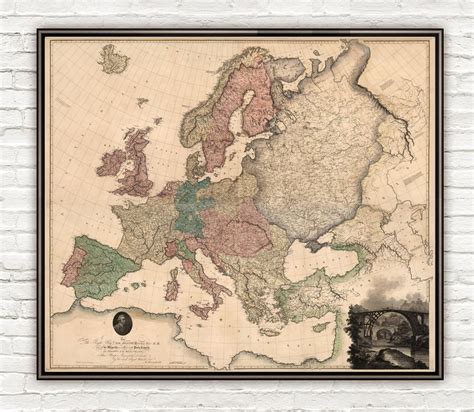 Old Map Of Europe 1796 Vintage Map Wall Map Print Vintage Maps And Prints