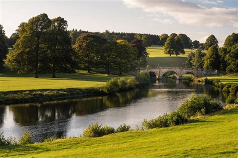 The River Derwent Which Runs Through The Chatworth Estate English