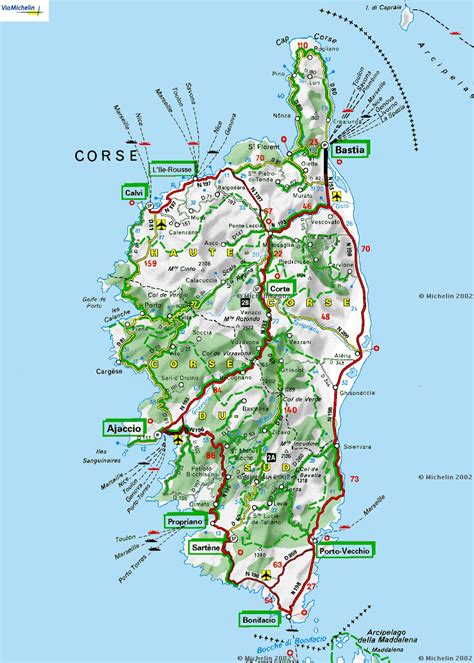 Cartina Corsica