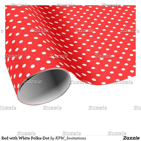 Red With White Polka Dot Wrapping Paper Zazzle Polka Dot Birthday