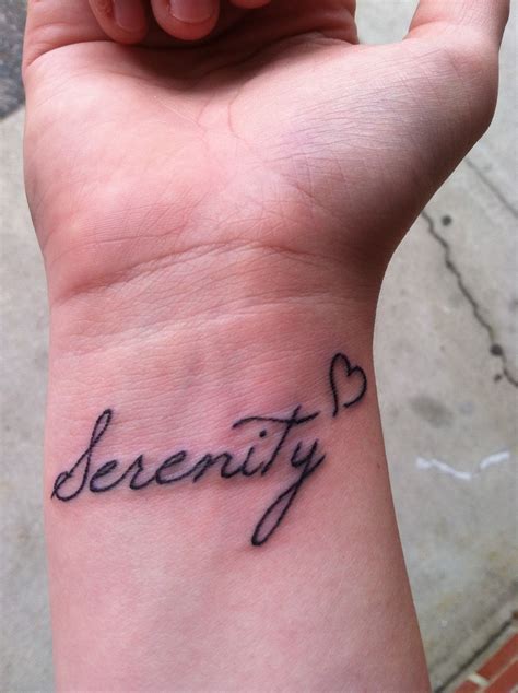 My Tattoo Serenity Serenity Tattoo Word Tattoos Sobriety Tattoo