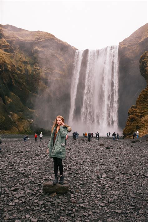 Skógafoss Waterfall In South Iceland A Mighty Natural Waterfall Is A