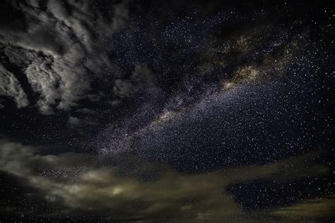 Stars Clouds Nighttime 4k Wallpaper Astronomy Constellation