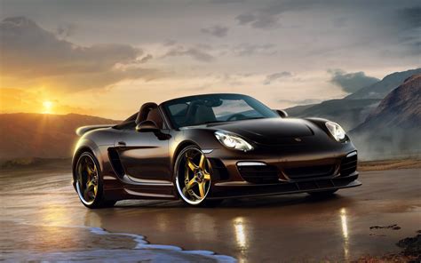 Black Custom Porsche Hd Cars 4k Wallpapers Images Backgrounds