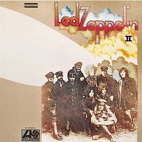 The Led Zeppen Ii Album Cover With An Image Of A Group Of People
