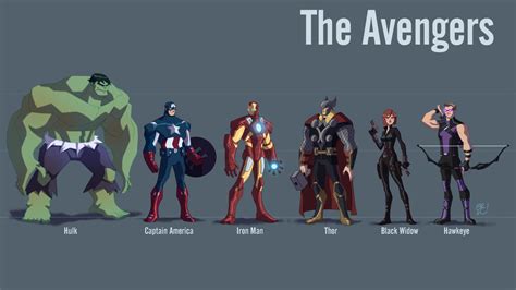The Avengers Line Up By Ericguzman On Deviantart