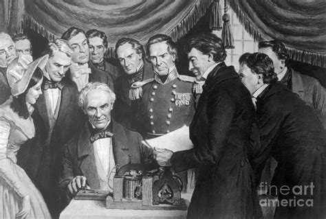 Samuel Morse Sending First Telegram Photograph By Bettmann Fine Art