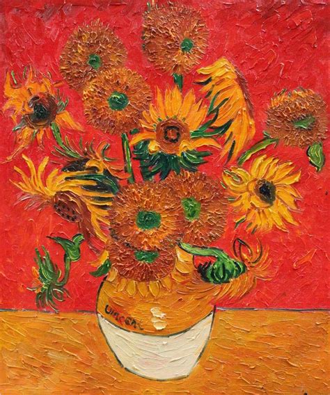 Hot Pin Break Out Style Quality Canvas Art Print Sunflowers Vincent Van Gogh 12x8 Size Enjoy
