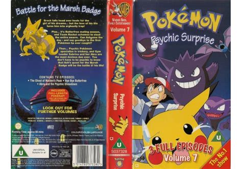 pokemon vol 7 psychic surprise 2001 on warner home video united kingdom vhs videotape