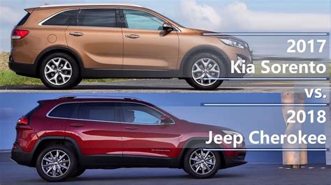 2017 Kia Sorento Vs 2018 Jeep Cherokee Technical Comparison Youtube