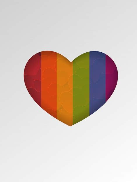 premium vector lgbt valentines day background with heart frame