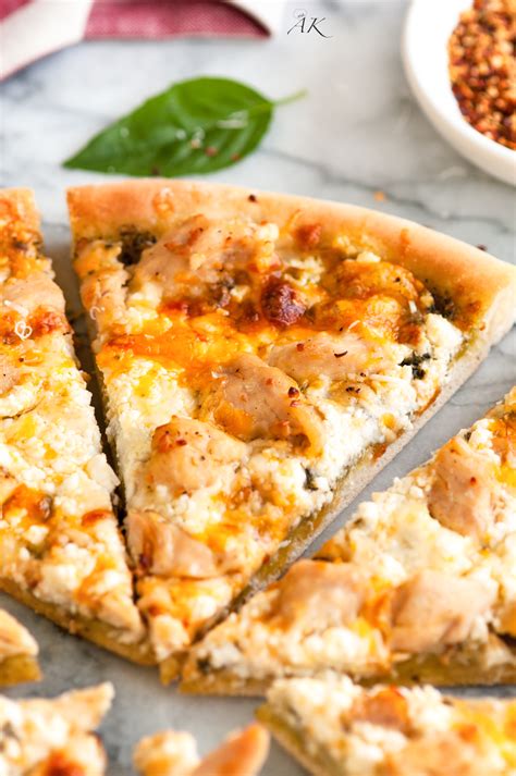 Five Cheese Garlic Chicken And Pesto Pizza Aberdeens Kitchen