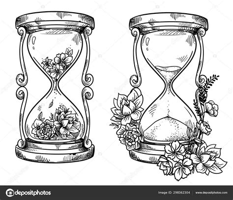 Hourglass Drawing Sand Hourglass Hourglass Tattoo Clock Drawings