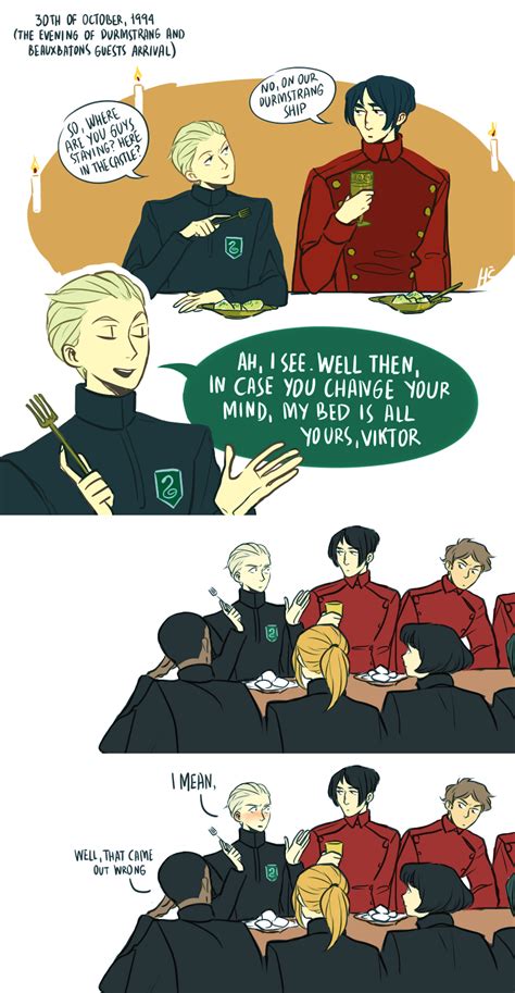 Draco Malfoy Viktor Krum Hogwarts Durmstrang Harry Potter Comics Draco Harry Potter Harry