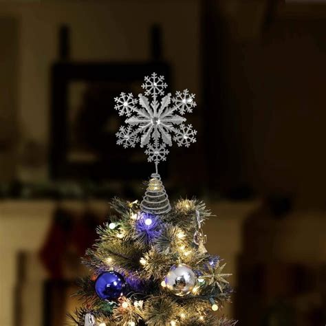 ornativity 12 in snowflake silver christmas tree topper at