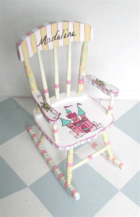 This personalized folding rocking chair is the perfect solution. Personalized Painted Child Rocking Chair, Made to Order ...