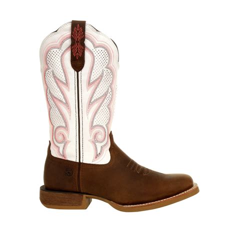 Durango Womens Trailwhite Leather Rebel Pro Ventilated Cowboy Boots