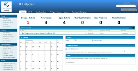 The ticket is created or updated on the remedy trouble ticket system. SharePoint Help Desk Application - Crow Canyon