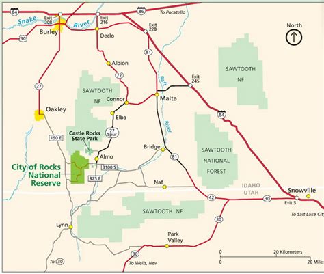 Idaho Campingmap