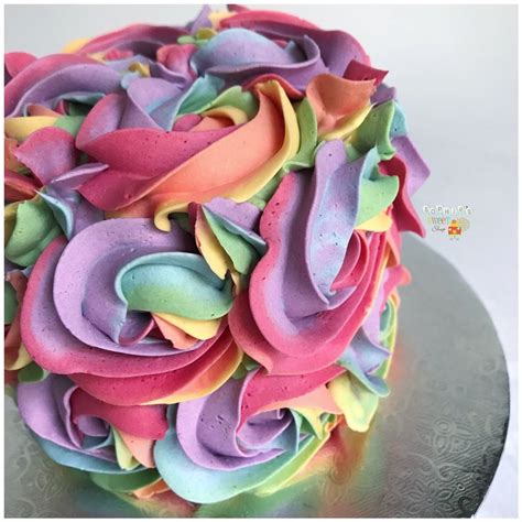 Rainbow Smash Cake Rosette Cake Sophiesweetshop Rosette Cake