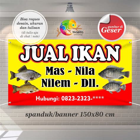 Spanduk Banner Jual Beli Ikan Segar A Lazada Indonesia
