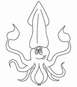Coloring Squid Ocean Animals Squid2 Para Colorear Oceans Dibujo Giant Printable Calamares Scenes Template Coloringpages101 Momjunction Animal Coloringpagebook Toddlers Templates sketch template