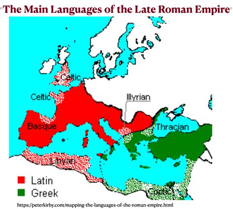 Main Languages Of The Later Roman Empire Map Geocurrents