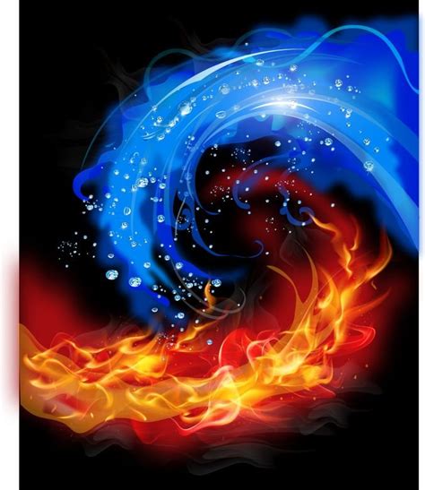 Fire And Water Free Vector Download Freeimages