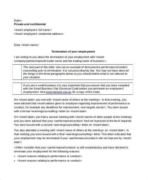 The sales services termini nation letter is an official document written by client and salesmen to notify of the end of services delivery to a company. FREE 9+ Sample Contract Termination Letter Documents in MS ...