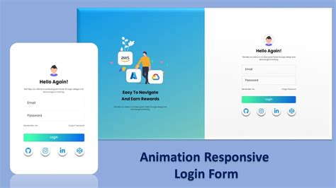 How To Create A Responsive Animated Login Form Using Html Css