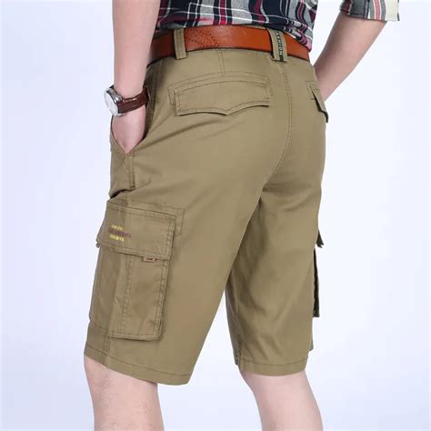 Buy Icpans Casual Shorts Men Knee Length Cotton Cargo Short Pants Bermuda