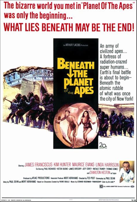 When the advancing army of apes is confronted by a vision of apparently butchered scouts, zaius suggests giving the scouts a mercy kill, but ursus replies that i can't order them to do what the lawgiver has forbidden. Beneath The Planet Of The Apes- Soundtrack details ...