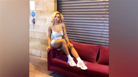 Rita Ora Turns Braless Flasher As She Lifts Up Top Inappropriate