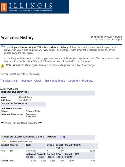 Academic History Pdf Grading Education Academia