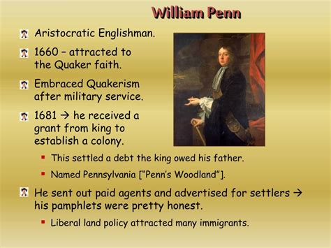 Ppt Middle Colonies The Restoration Colonies Powerpoint