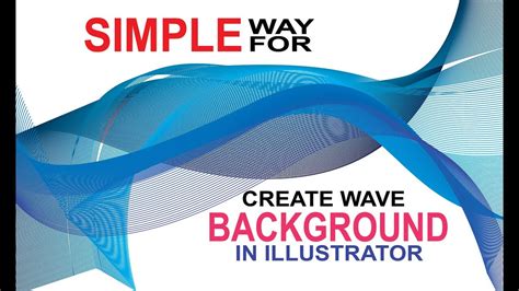 How To Create Abstract Waves Background In Illustrator Tutorial Youtube