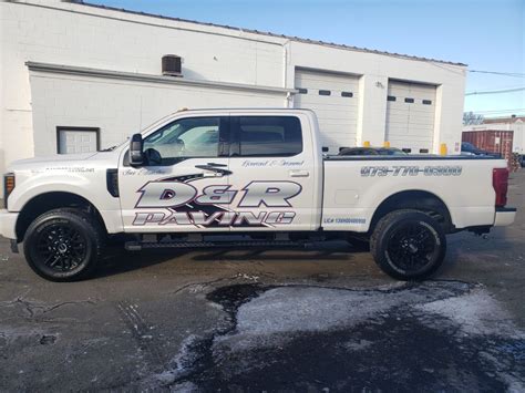 Truck Lettering For Paving Company Ajr Wraps Truck Lettering Graphics