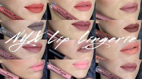 All NEW Added Shades NYX Lip Lingerie Liquid Lipstick Review Swatches YouTube