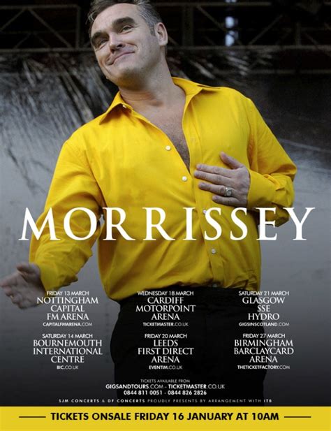 morrissey announces arena tour hitting 6 cities in the u k this march slicing up eyeballs