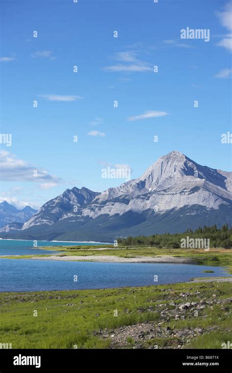 Abraham Lake Alberta Canada Stock Photo Alamy