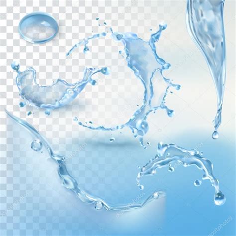 Water Splashes Elements — Stock Vector © Natis76 85697984