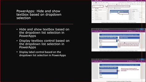 Powerapps Show Hide Fields Conditionally Based On Dropdown Selection