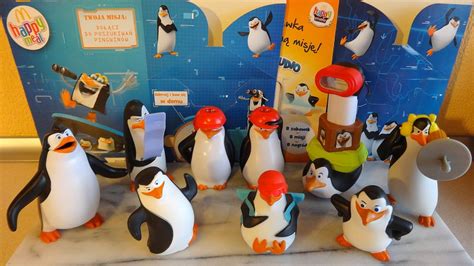 2015 Dreamworks Penguins Of Madagascar Toys Complete Set In Happy Meal